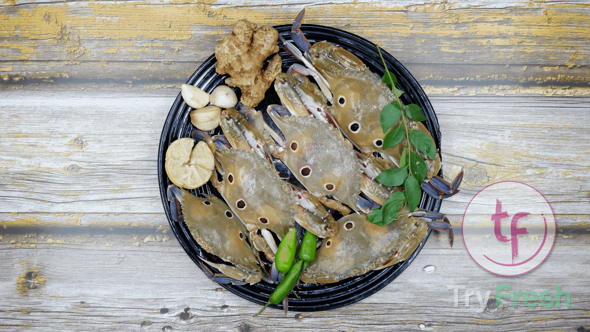 Three Spotted Crab (Cleaned) (medium)| மூணு கண் நண்டு